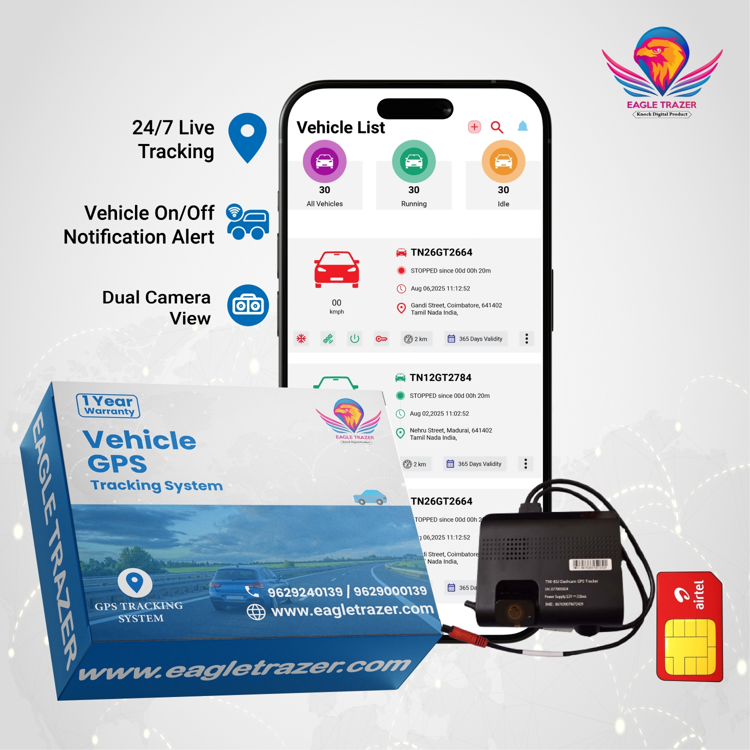 Dual Dash Camera with GPS